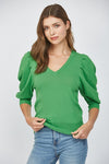 Green Puff Sleeve