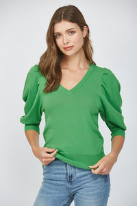 Green Puff Sleeve