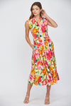 Summer Floral Zip Up Dress