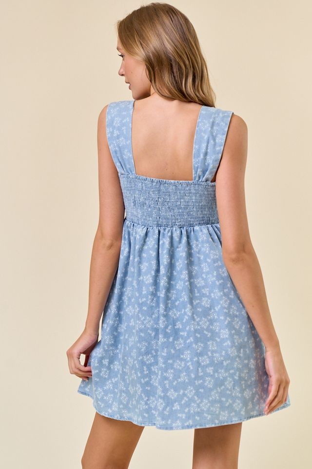 Floral Chambray Babydoll