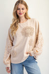 Ecru Eyelet Lace Pullover