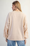 Ecru Eyelet Lace Pullover