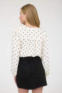 Black Polka Dot Blouse