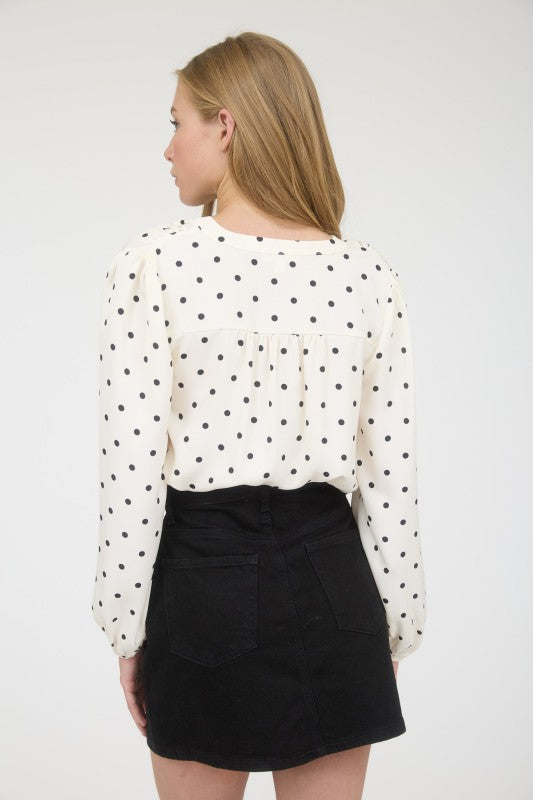 Black Polka Dot Blouse