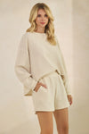 Cream Corded Ribbed