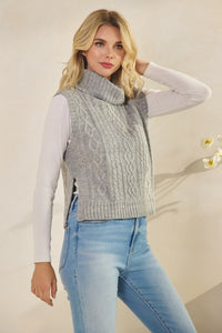 Grey Turtleneck Vest