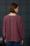 Burgundy V-Neck Knit