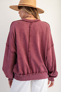 Mulberry Washed Pullover