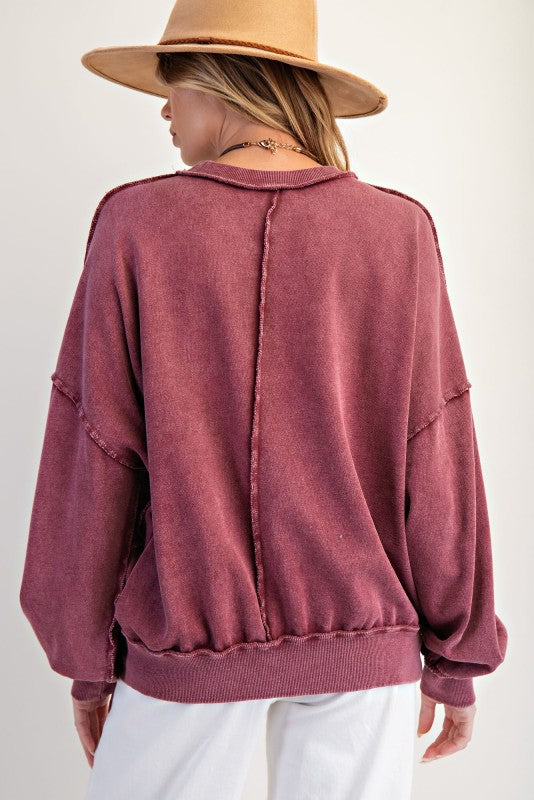 Mulberry Washed Pullover