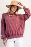 Mulberry Washed Pullover