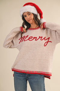 Oatmeal Merry Sweater