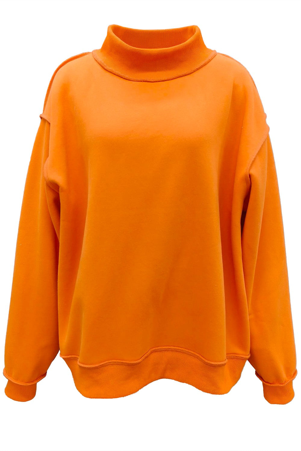 Orange Mock Sweatshirt