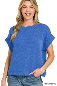 Ribbed Boat Neck