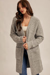 Grey Boucle Cardigan
