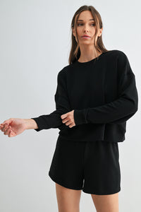 Black Scuba Pullover