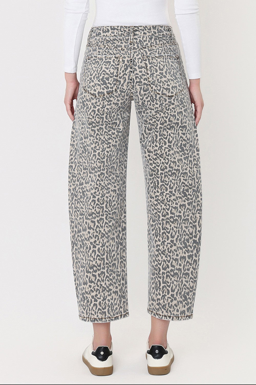 Leopard Barrel Denim