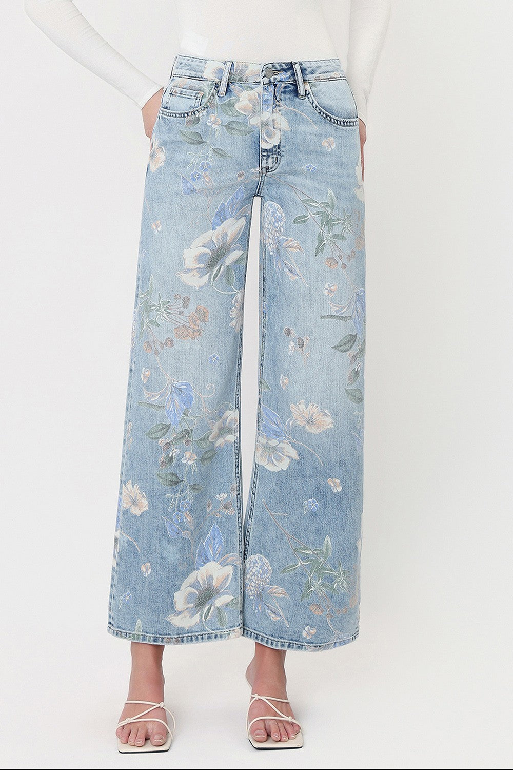 Floral Vintage Flare Denim