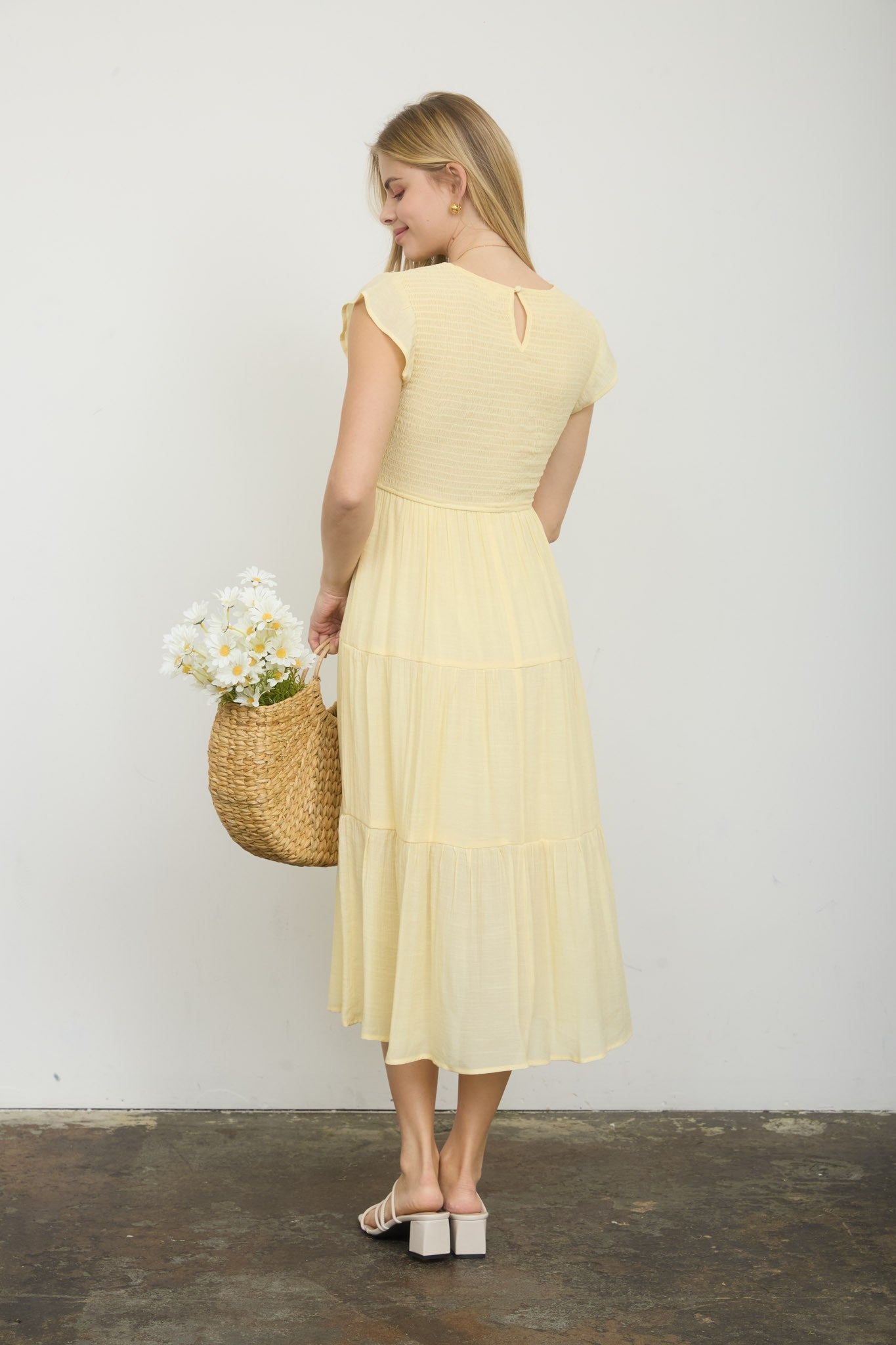 Yellow Smocked Dress