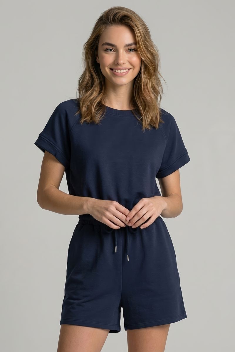 Navy Modal Romper