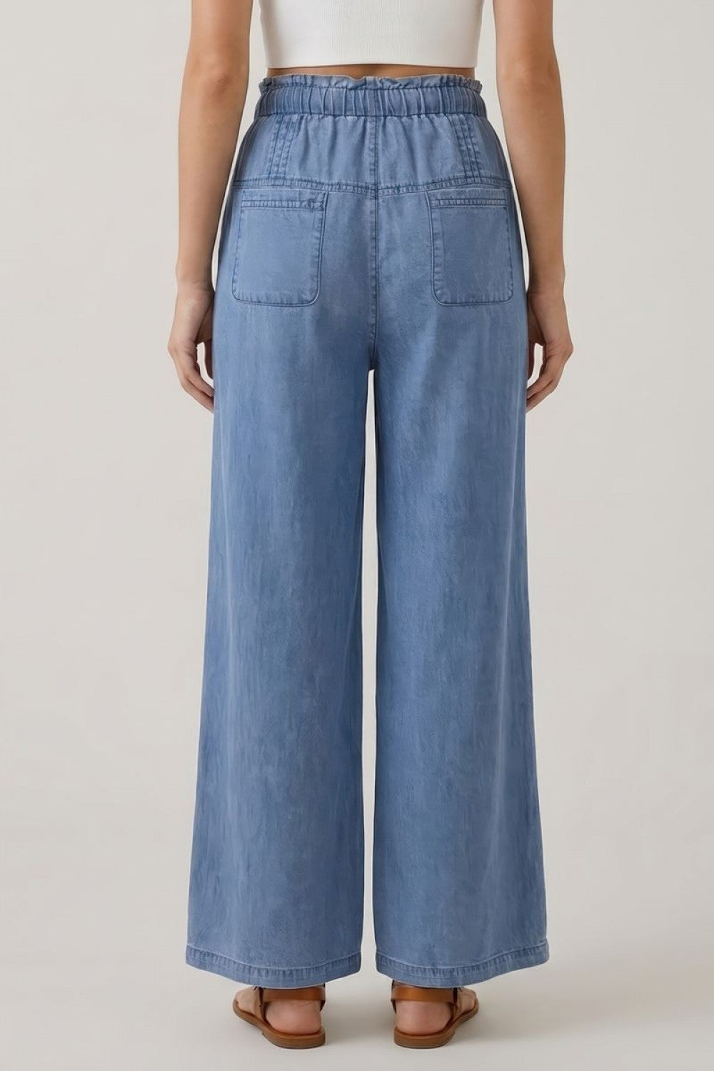 Denim Detail Wide Leg