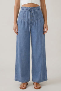 Denim Detail Wide Leg