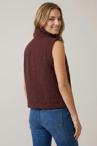 Plum Asymmetry Vest