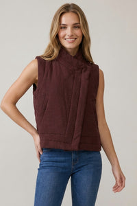 Plum Asymmetry Vest