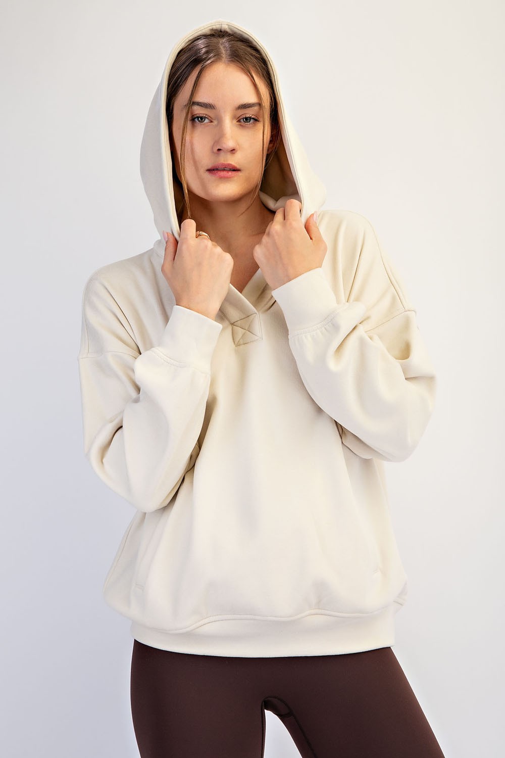 Taupe Brushed Hoodie