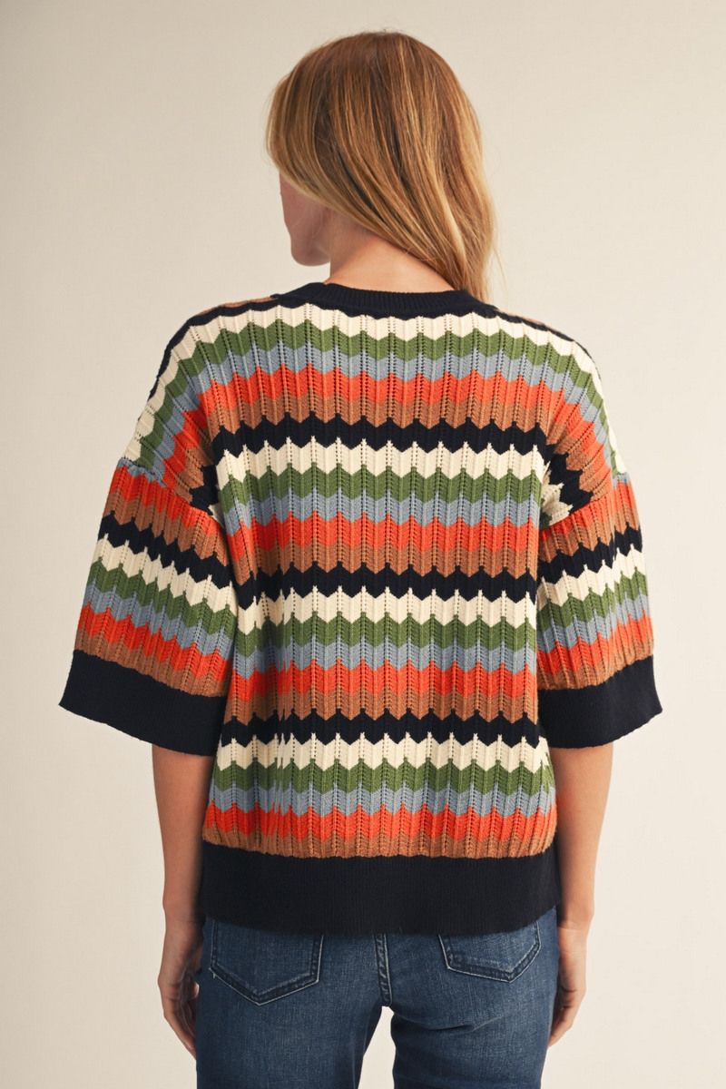 Retro Zig Zag Sweater