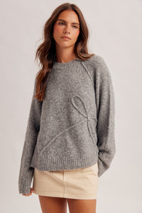 Grey Bow Cashmere Touch