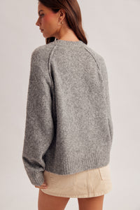 Grey Bow Cashmere Touch