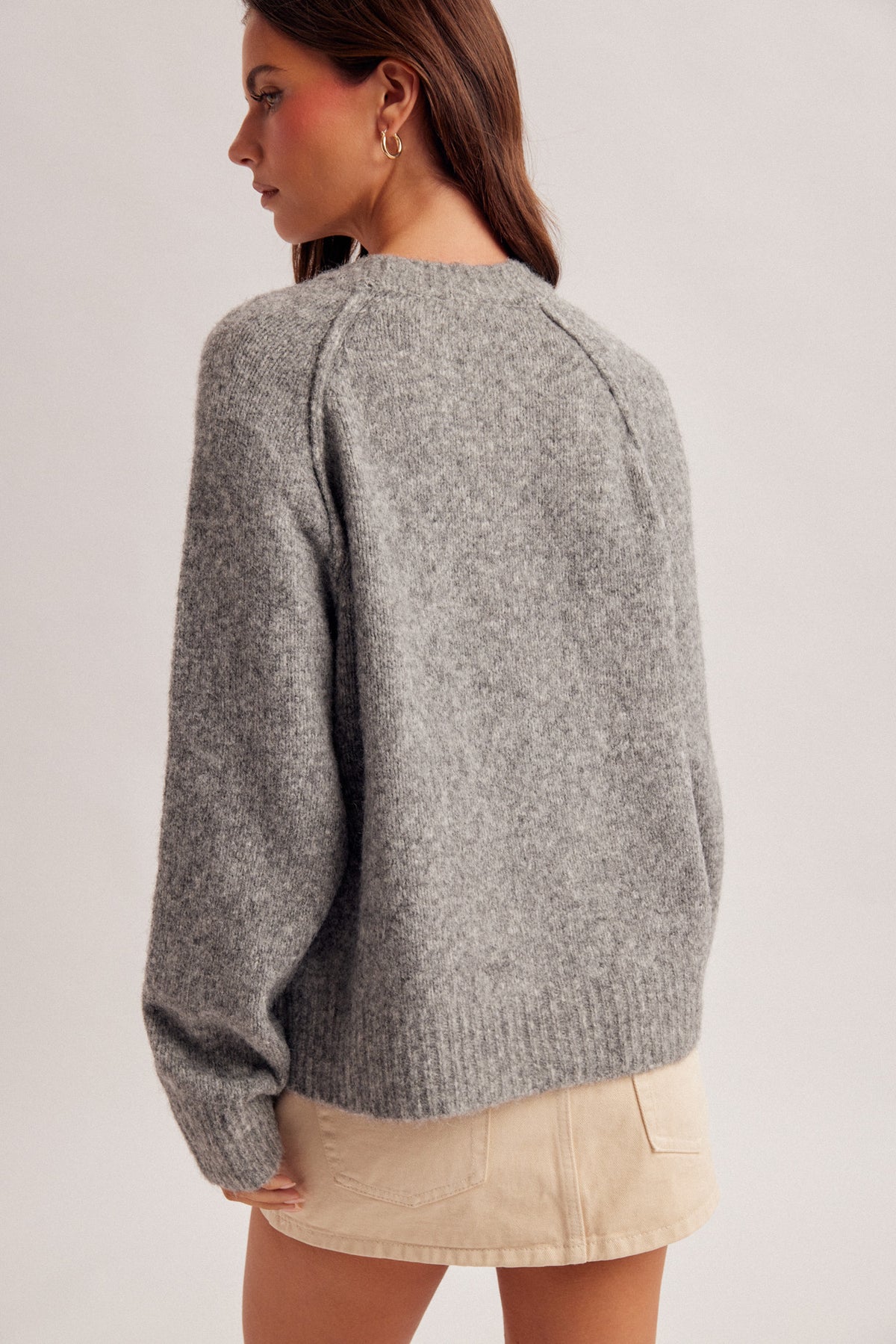 Grey Bow Cashmere Touch
