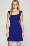 Royal Square Neck Dress