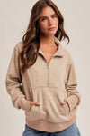 Mocha Half Zip Up