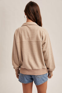 Mocha Half Zip Up