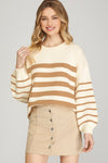 Taupe Stripe Sweater