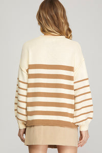Taupe Stripe Sweater