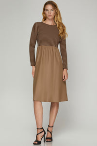 Mocha Skirt Combo Dress