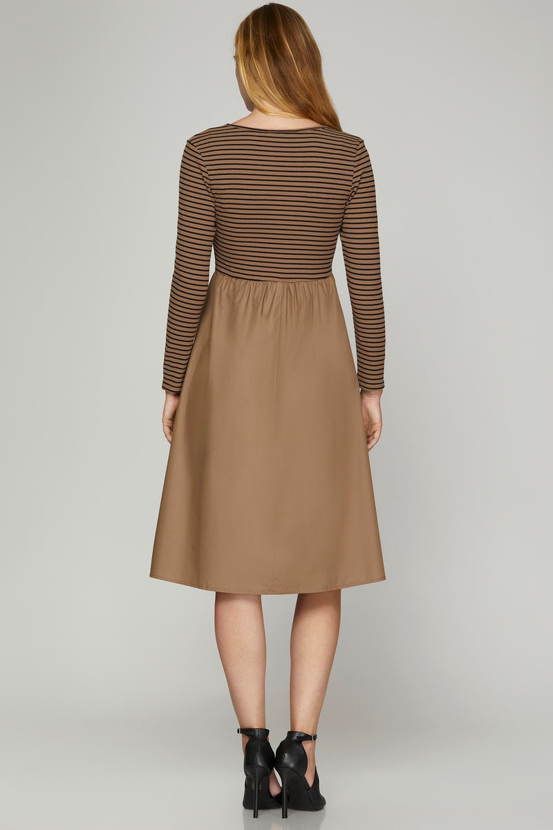 Mocha Skirt Combo Dress