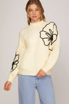 Cream Floral Embellished
