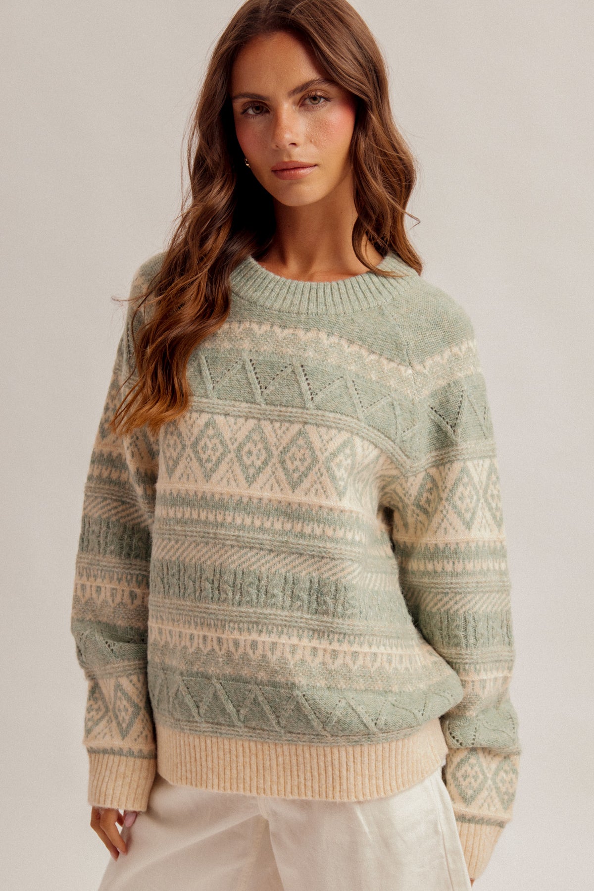 Sage Fairisle Sweater