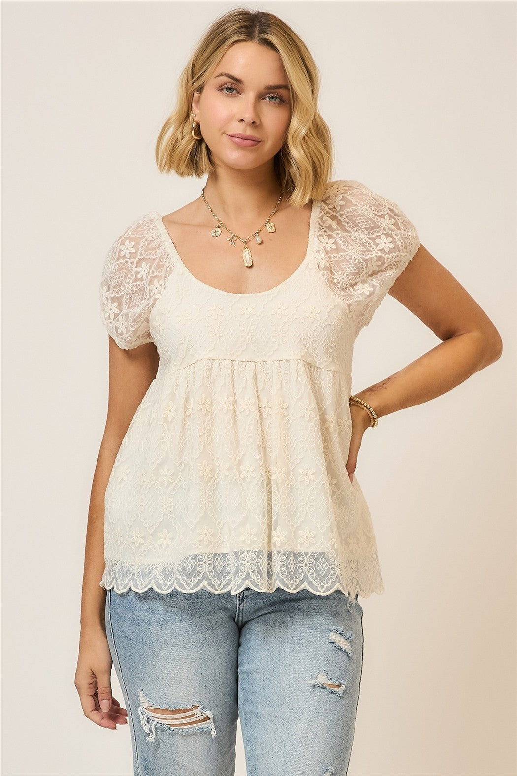 Lace Babydoll Top