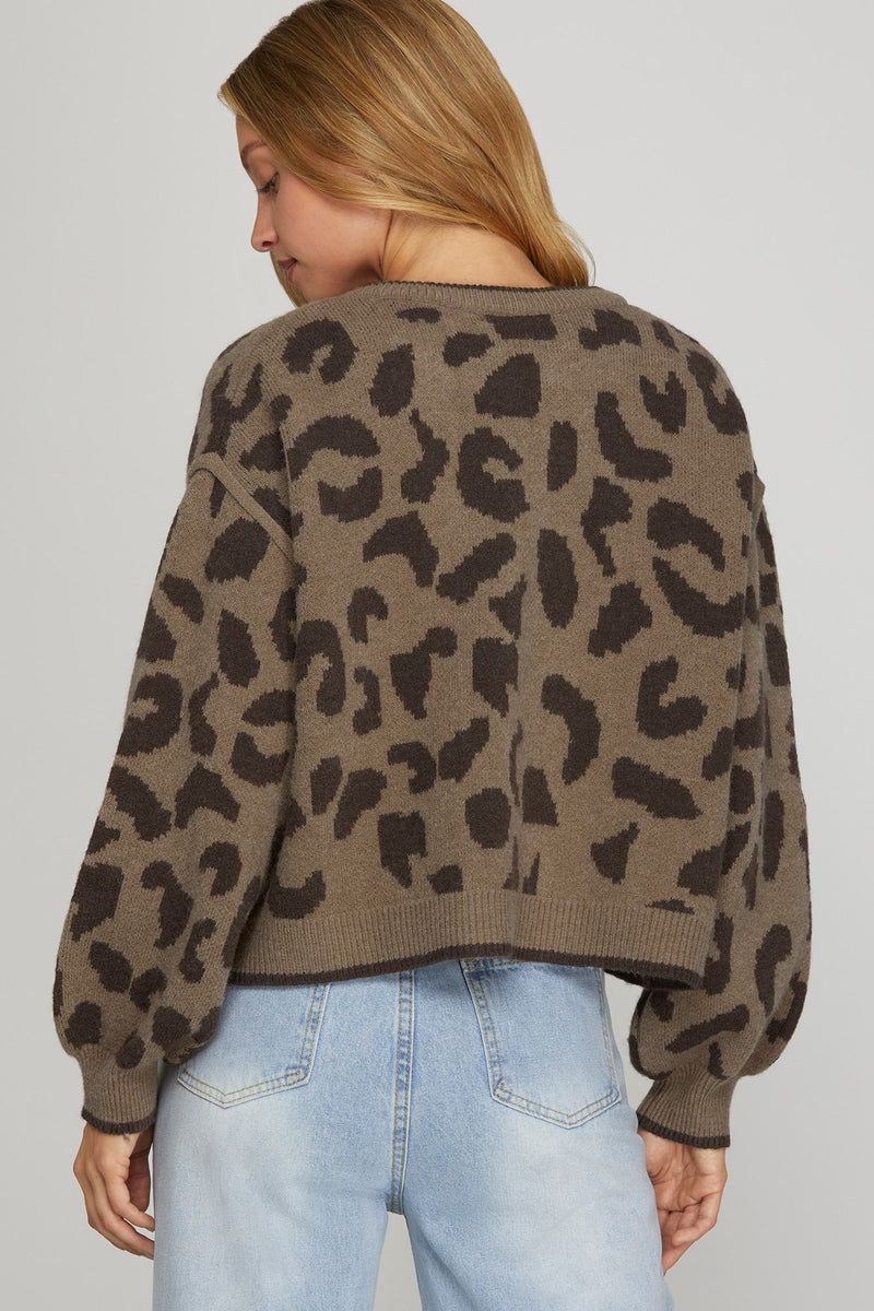 Leopard Tie Cardigan