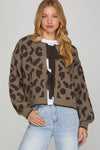 Leopard Tie Cardigan