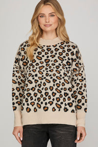 Taupe Leopard Sweater