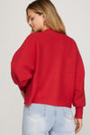 Red Front Bow Sweater