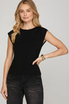 Black Boat Neck