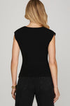 Black Boat Neck