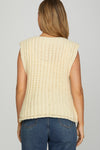 Cream Chunky Sweater Vest