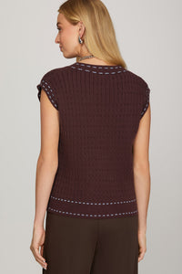 Chestnut Stitch Sweater Vest